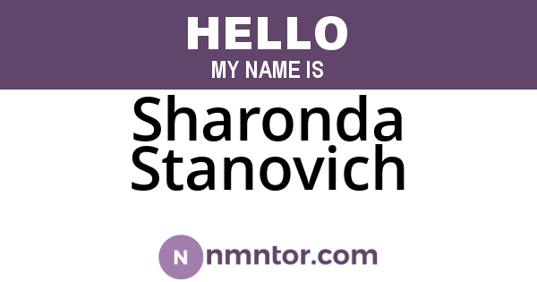 Sharonda Stanovich