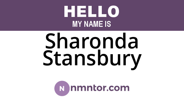 Sharonda Stansbury