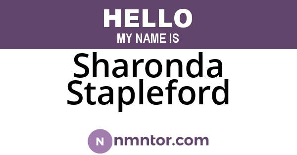 Sharonda Stapleford
