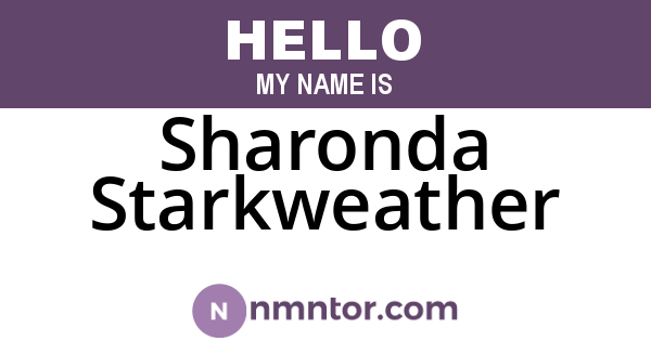 Sharonda Starkweather