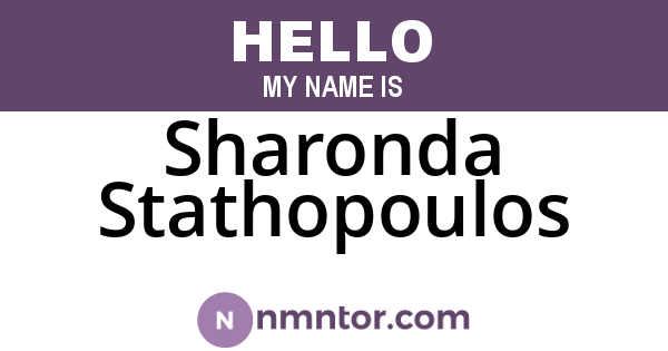 Sharonda Stathopoulos