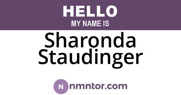 Sharonda Staudinger
