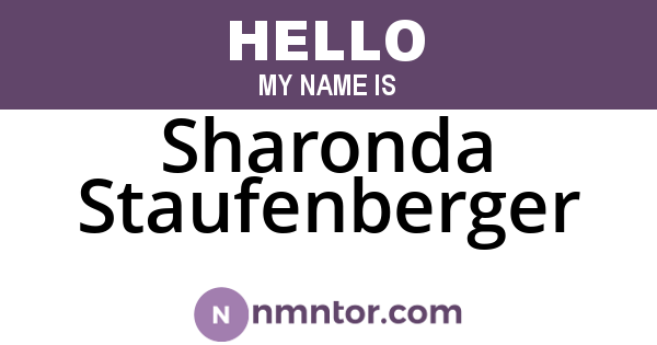Sharonda Staufenberger