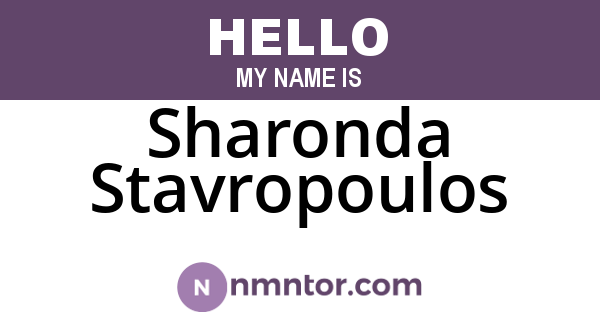 Sharonda Stavropoulos