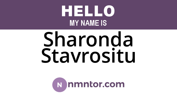 Sharonda Stavrositu