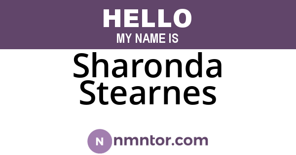 Sharonda Stearnes