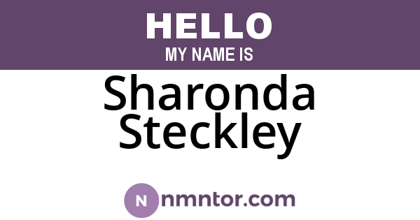 Sharonda Steckley