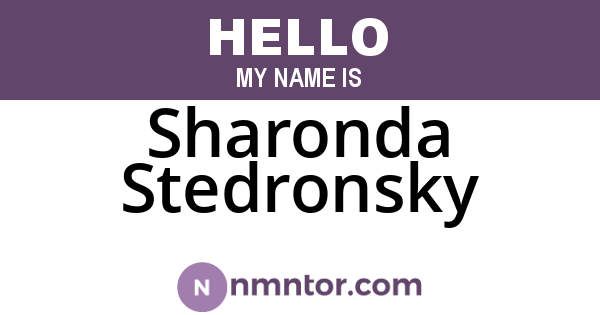 Sharonda Stedronsky