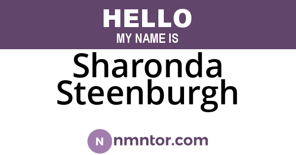 Sharonda Steenburgh