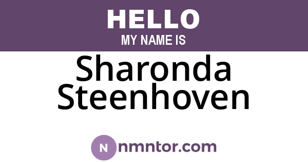 Sharonda Steenhoven