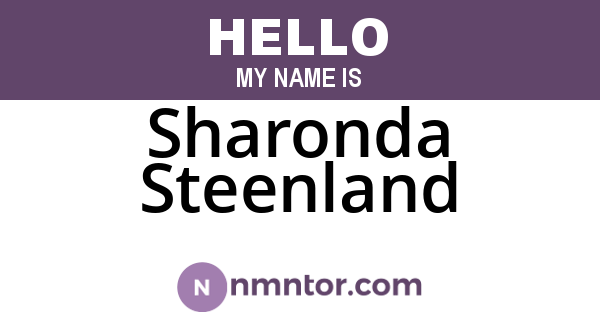 Sharonda Steenland
