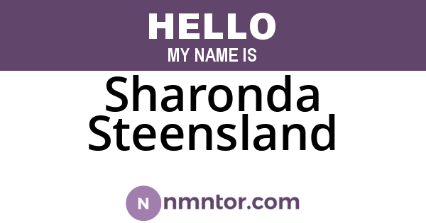 Sharonda Steensland