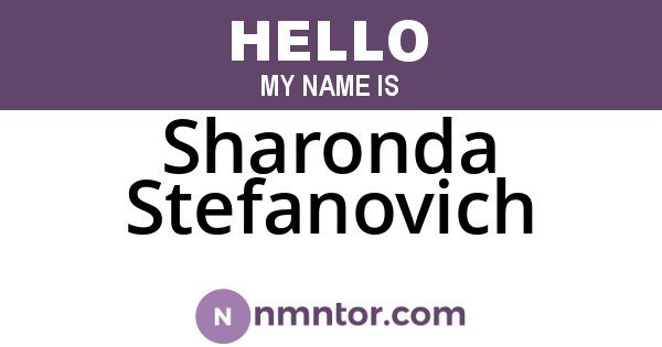Sharonda Stefanovich
