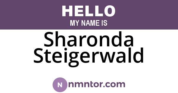 Sharonda Steigerwald