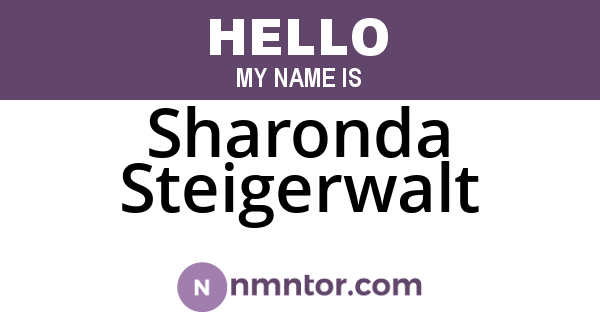 Sharonda Steigerwalt