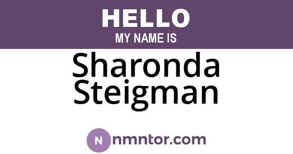 Sharonda Steigman