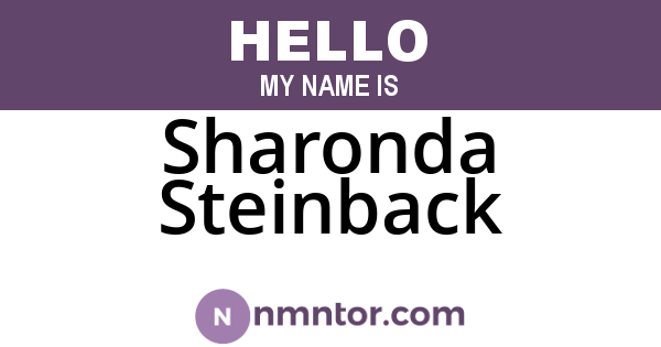 Sharonda Steinback