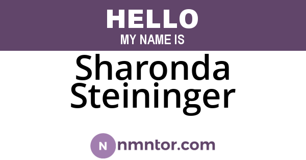 Sharonda Steininger