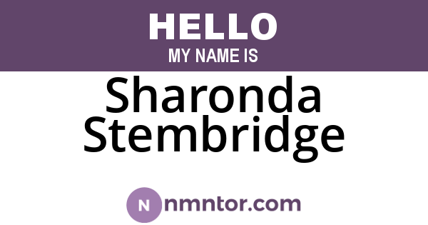 Sharonda Stembridge