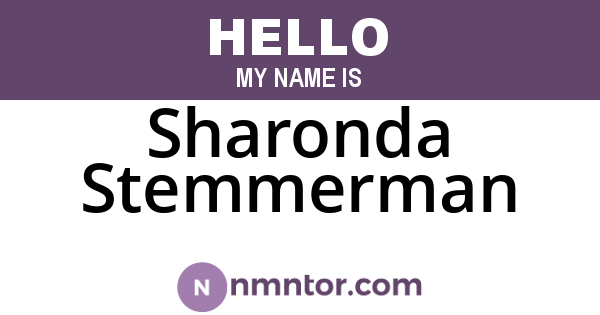 Sharonda Stemmerman