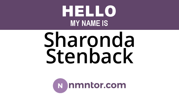 Sharonda Stenback
