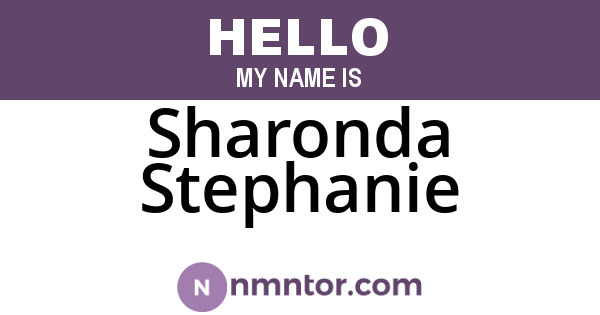 Sharonda Stephanie