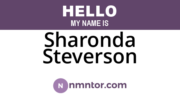 Sharonda Steverson