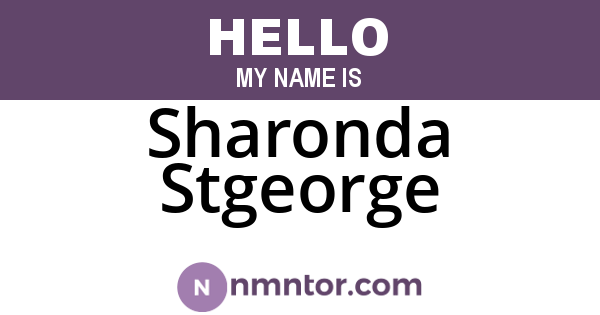 Sharonda Stgeorge