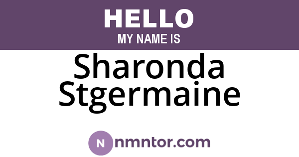 Sharonda Stgermaine