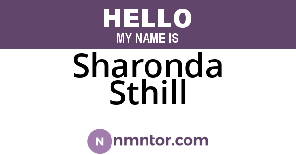 Sharonda Sthill