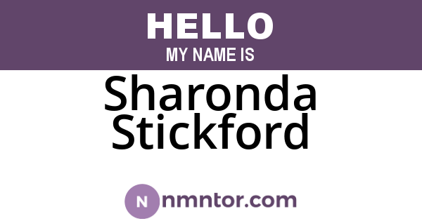 Sharonda Stickford