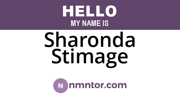 Sharonda Stimage