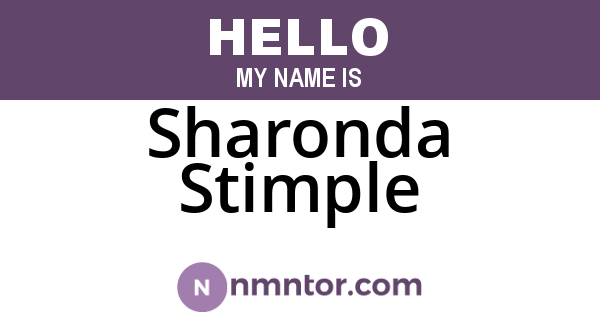 Sharonda Stimple