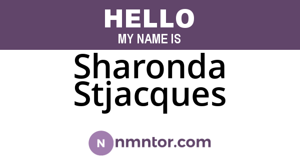 Sharonda Stjacques