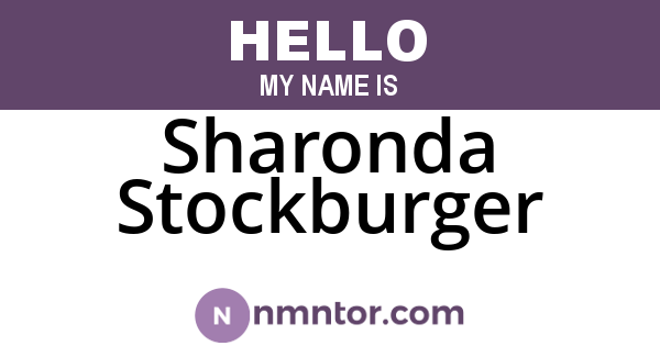 Sharonda Stockburger