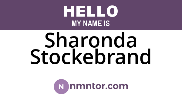 Sharonda Stockebrand