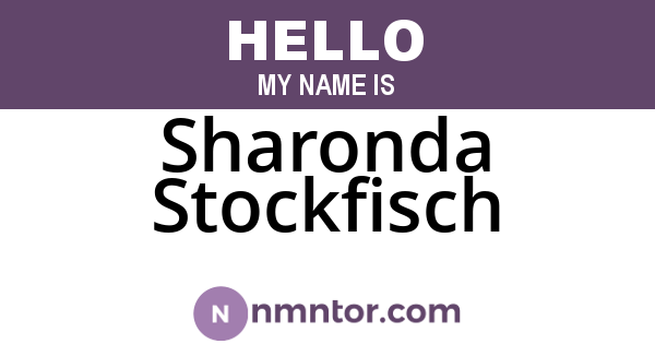 Sharonda Stockfisch