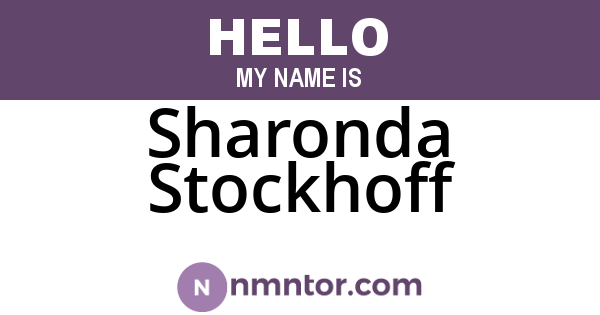 Sharonda Stockhoff