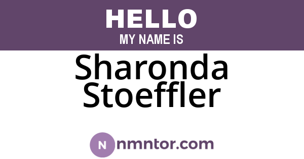 Sharonda Stoeffler