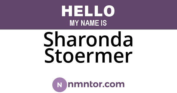 Sharonda Stoermer
