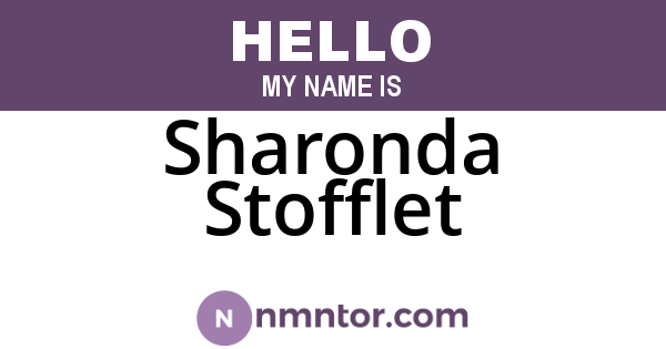 Sharonda Stofflet