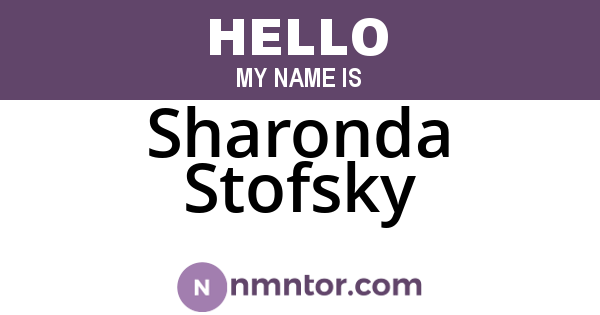 Sharonda Stofsky