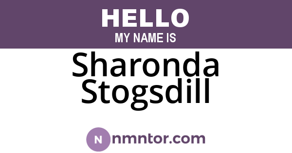 Sharonda Stogsdill