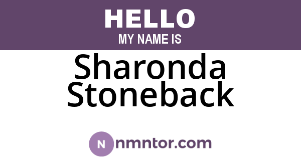 Sharonda Stoneback