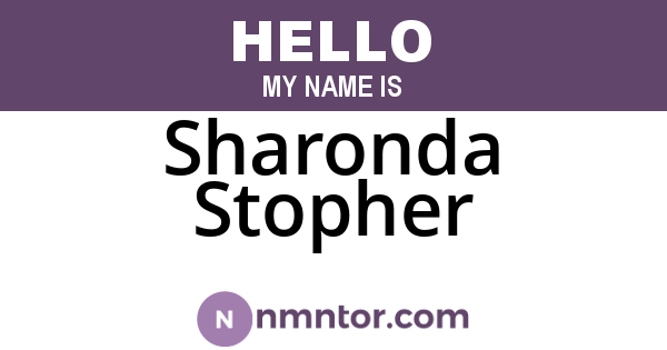 Sharonda Stopher