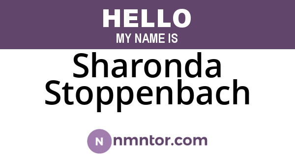 Sharonda Stoppenbach