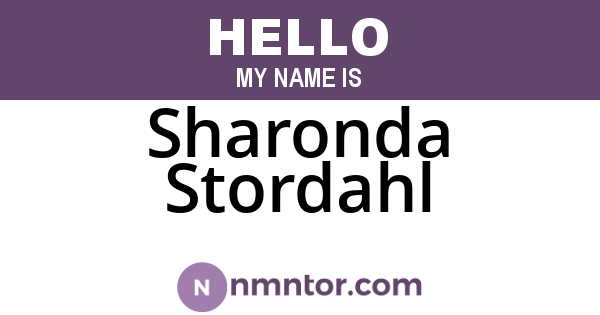 Sharonda Stordahl