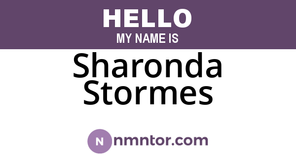 Sharonda Stormes