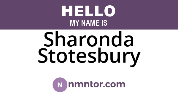 Sharonda Stotesbury