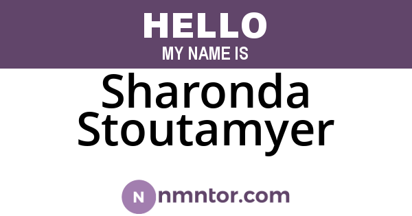 Sharonda Stoutamyer